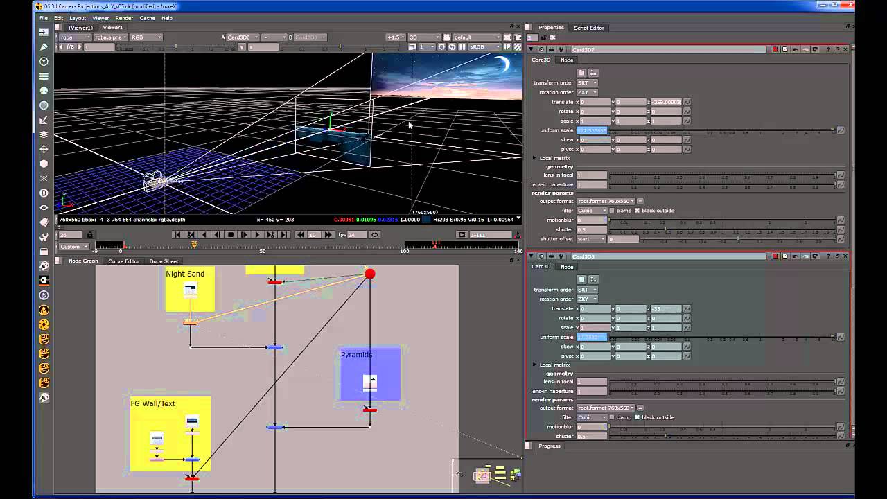 AE to Nuke 06:   3d Card system tutorial