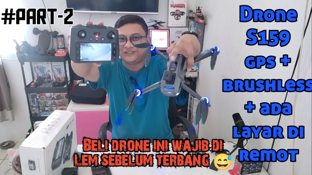 DRONE S159 GPS TEST TERBANG DAN HASIL CAMERA SETELAH DI LEM, AMAN SENTOSA 😅