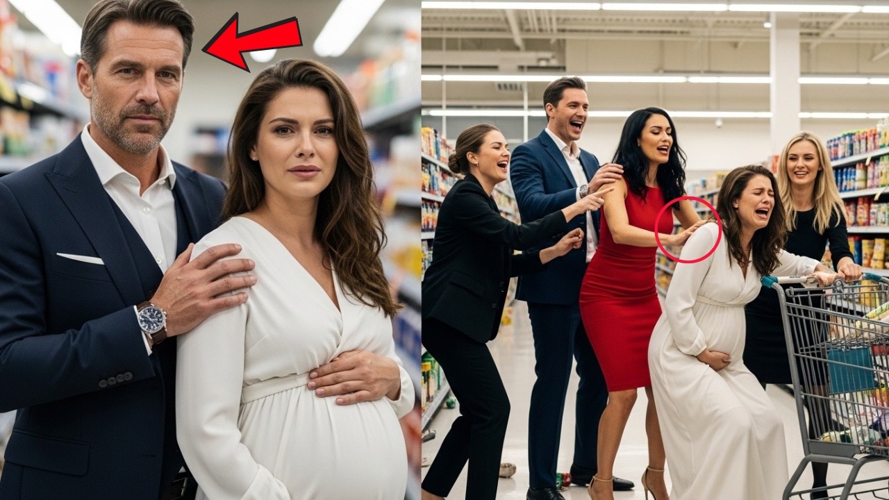 HUSBAND LAUGH AS MISTRESS & SISTERS SHOVE PREGNANT EX WIFE AT THE STORE, NOT KNOWING SHE’S NOW MARRI