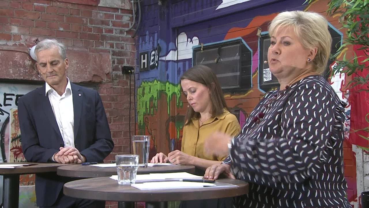 Valgkamp 2019: Duell mellom Erna Solberg og Jonas Gahr Støre