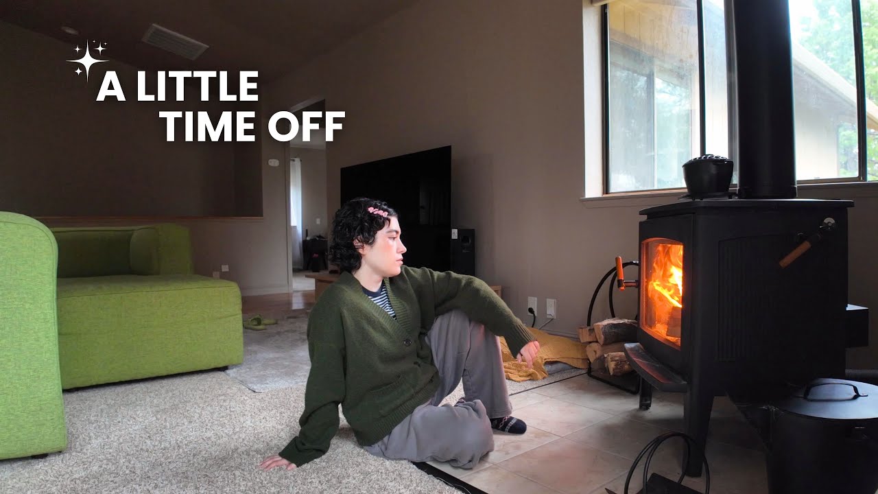Making a fire, cooking, and cleaning the studio