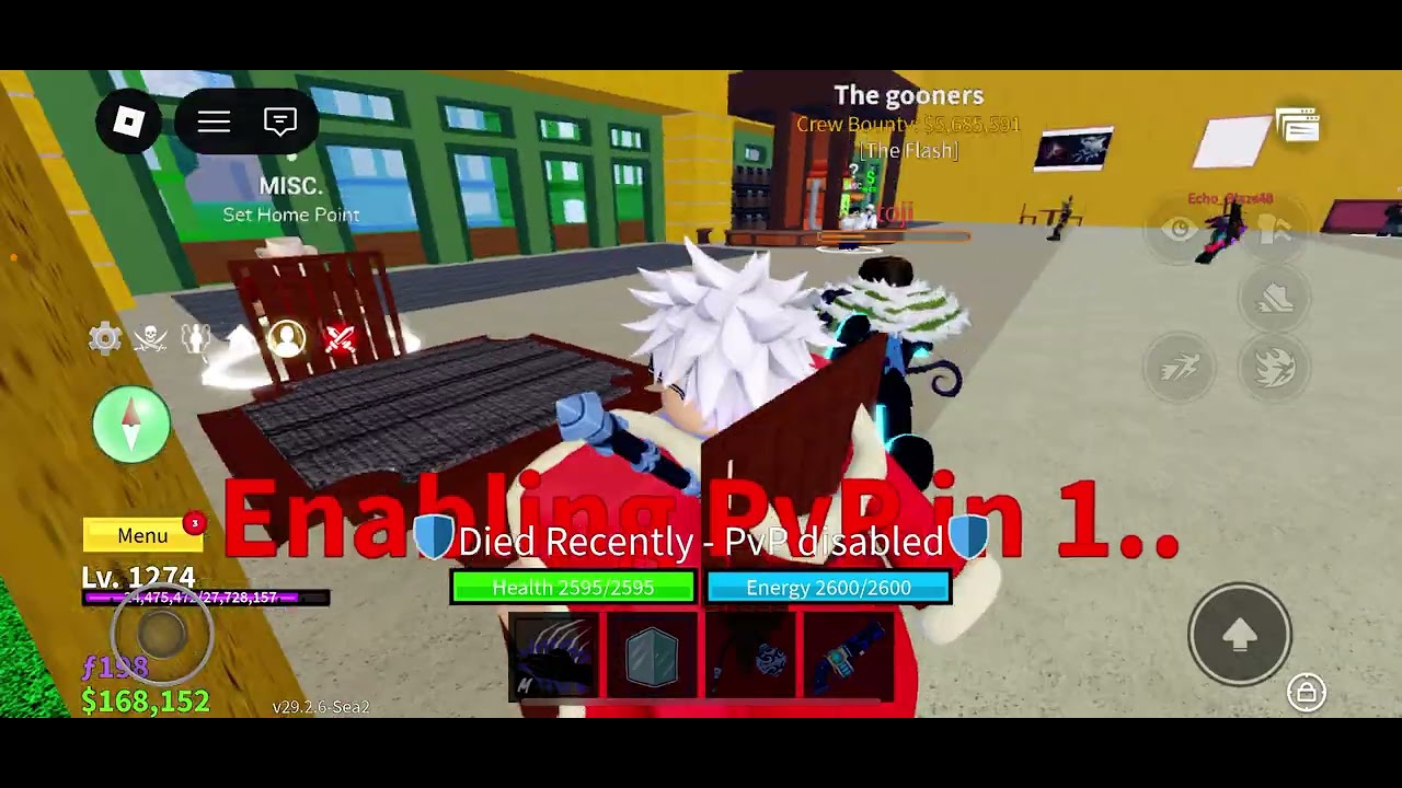 Playing blox fruit 