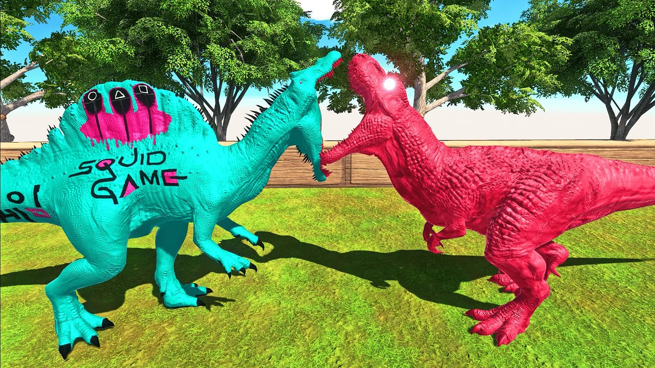 SQUID GAME SPINOSAURUS DEATH RUN - Animal Revolt Battle Simulator ARBS