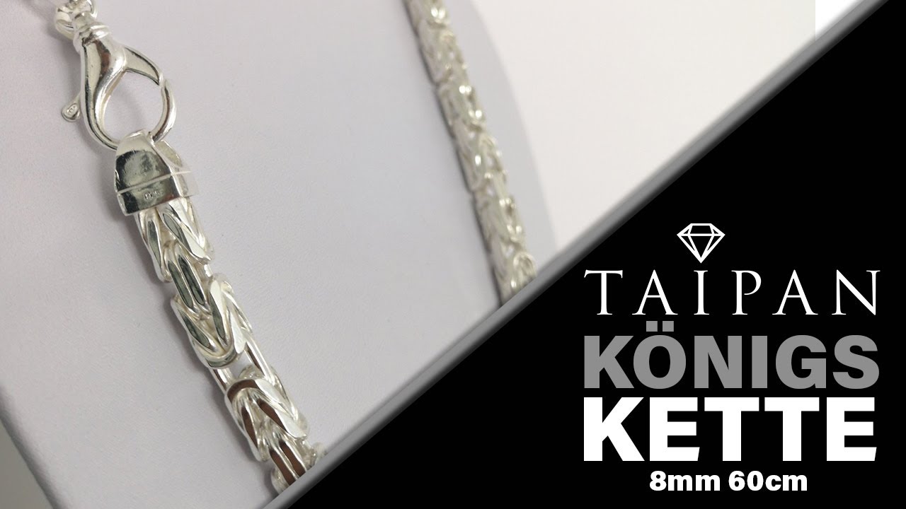 Taipan K&ouml;nigskette 60cm lang 8mm breit 925 Sterling Silber