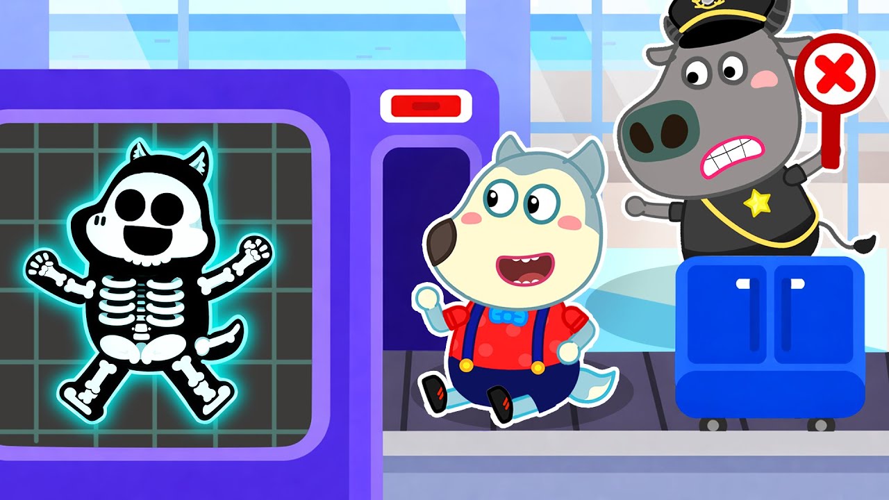 X-ray at the Airport! ✈️ Airport Safety Song | Wolfoo Baby Rhymes