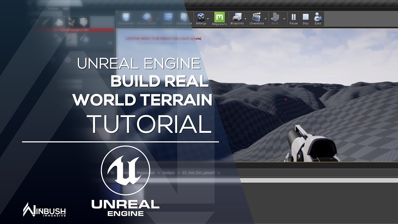 Build your terrain in Unreal Engine using realworld map data & height maps