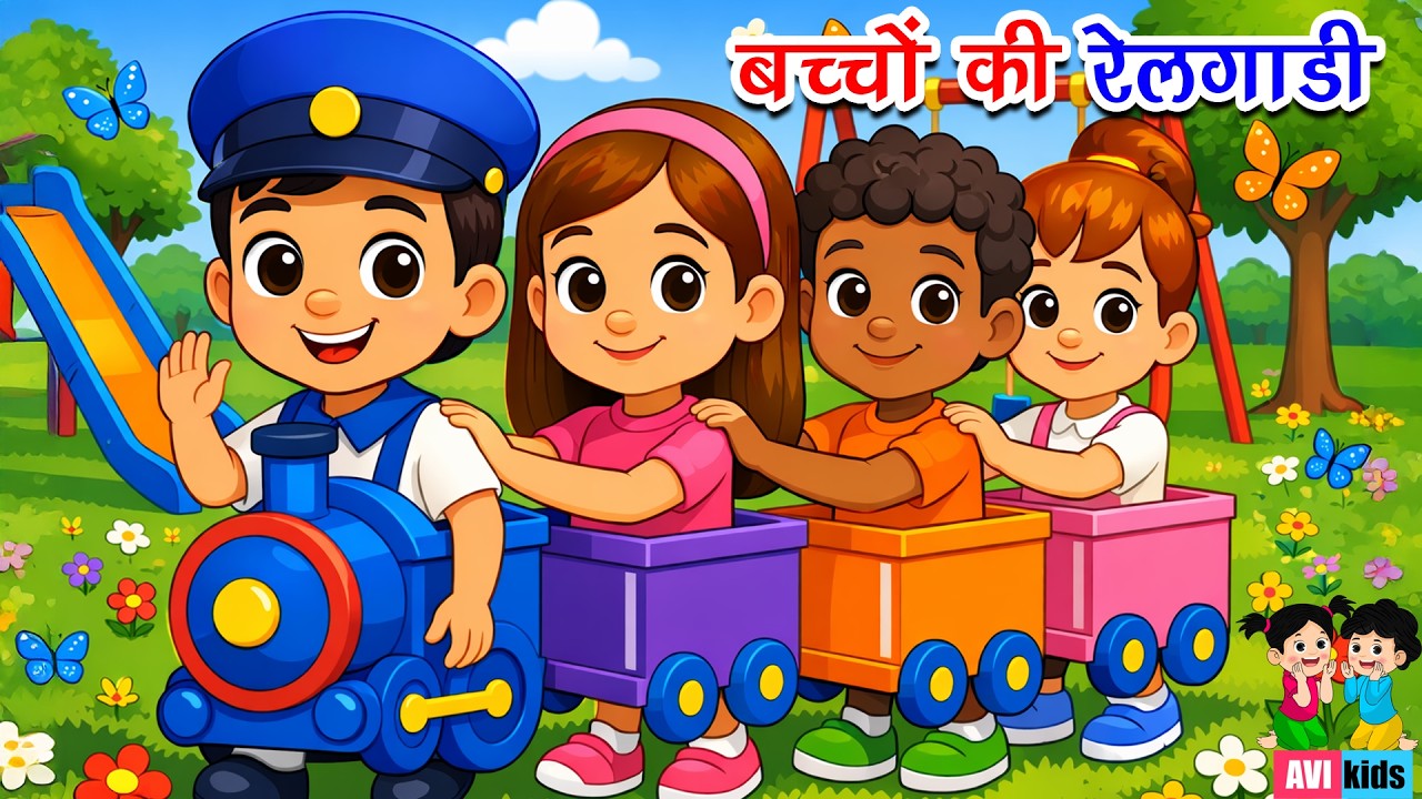 बच्चों की रेल गाडी | Bacho Ki Rail Gadi | Hindi Rhymes And Kids Songs | Aapu Tapu Rhymes