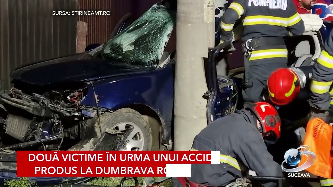 Două victime în urma unui accident produs la Dumbrava Roșie, Neamț