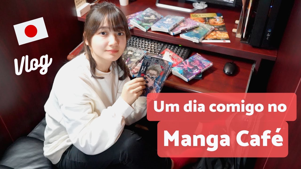{vlog}Um dia no Net Café do Japão lendo manga! + Chorei muito;(