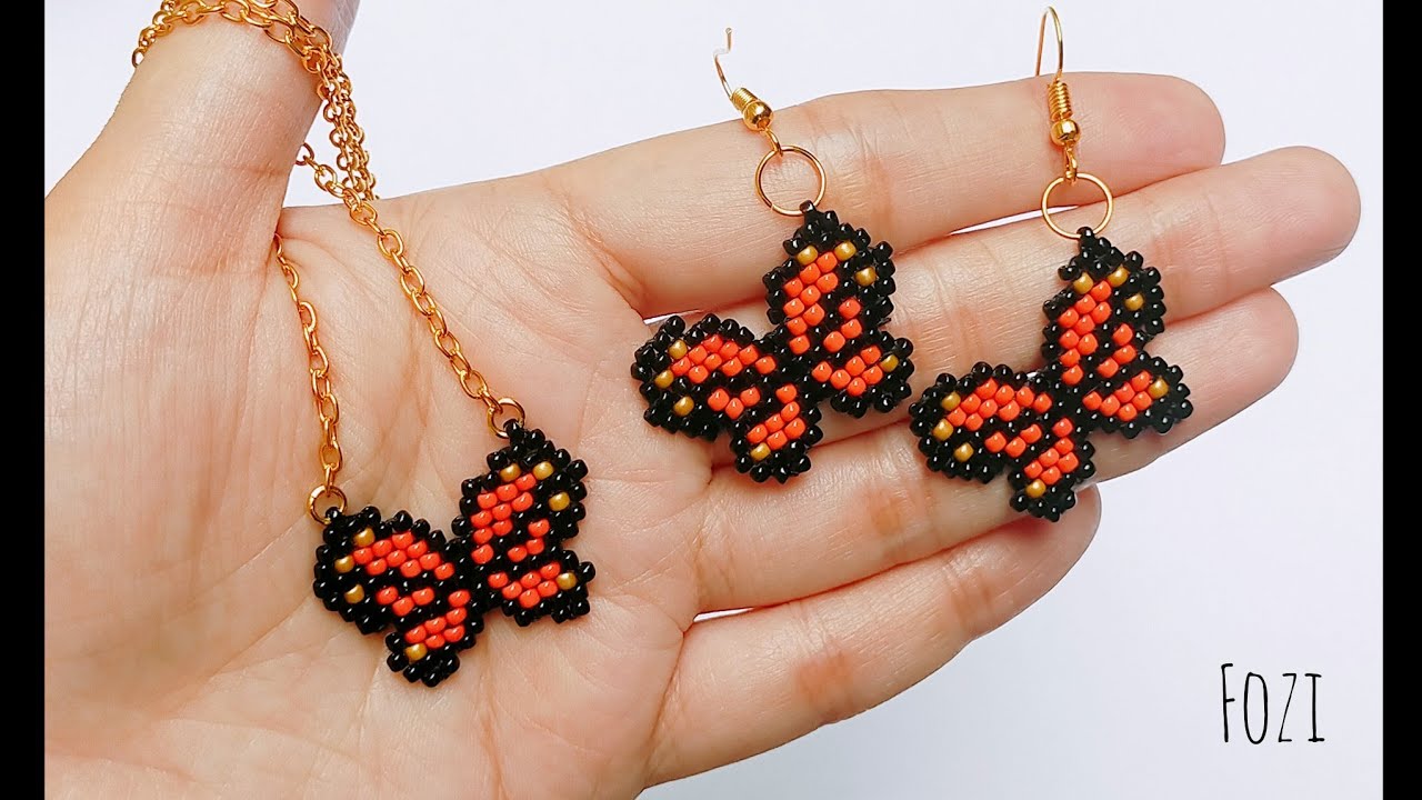 MARIPOSAS /ARETES DE MOSTACILLAS 🦋 Brick Stitch Butterfly