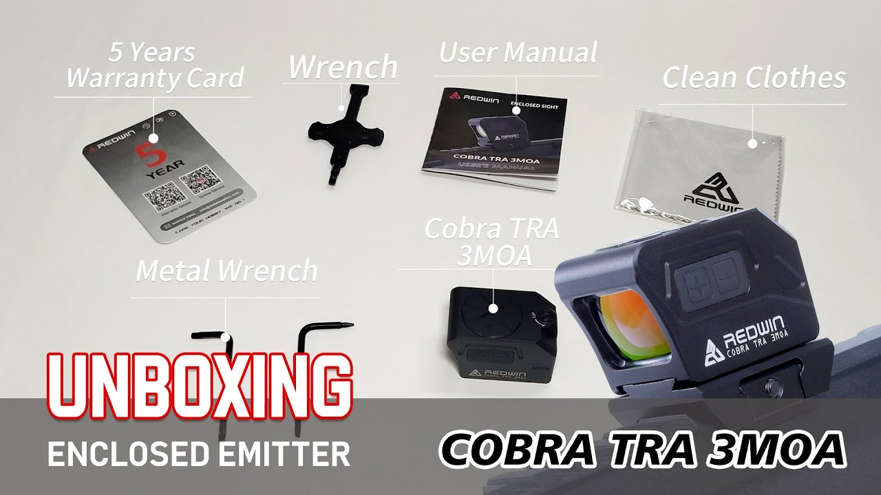 UNBOXING Red Win COBRA TRA 1x21x17 Enclosed Reflex Red Dot Sight Pistol Red Dot 3MOA Motion Sense
