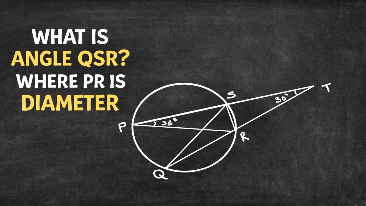 Find ∠QSR  Circle Theorems Explained Step by Step