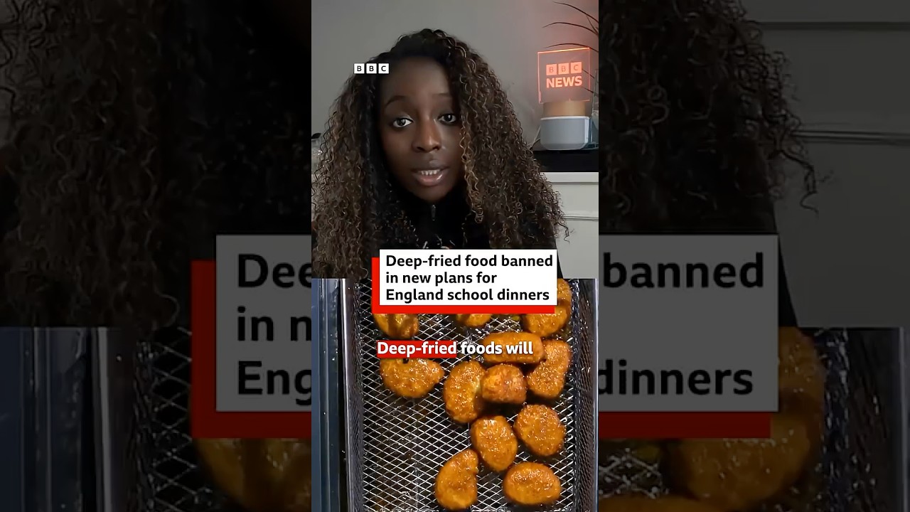 Deep-fried food will be banned in schools in England. #SchoolDinner #BBCNews
