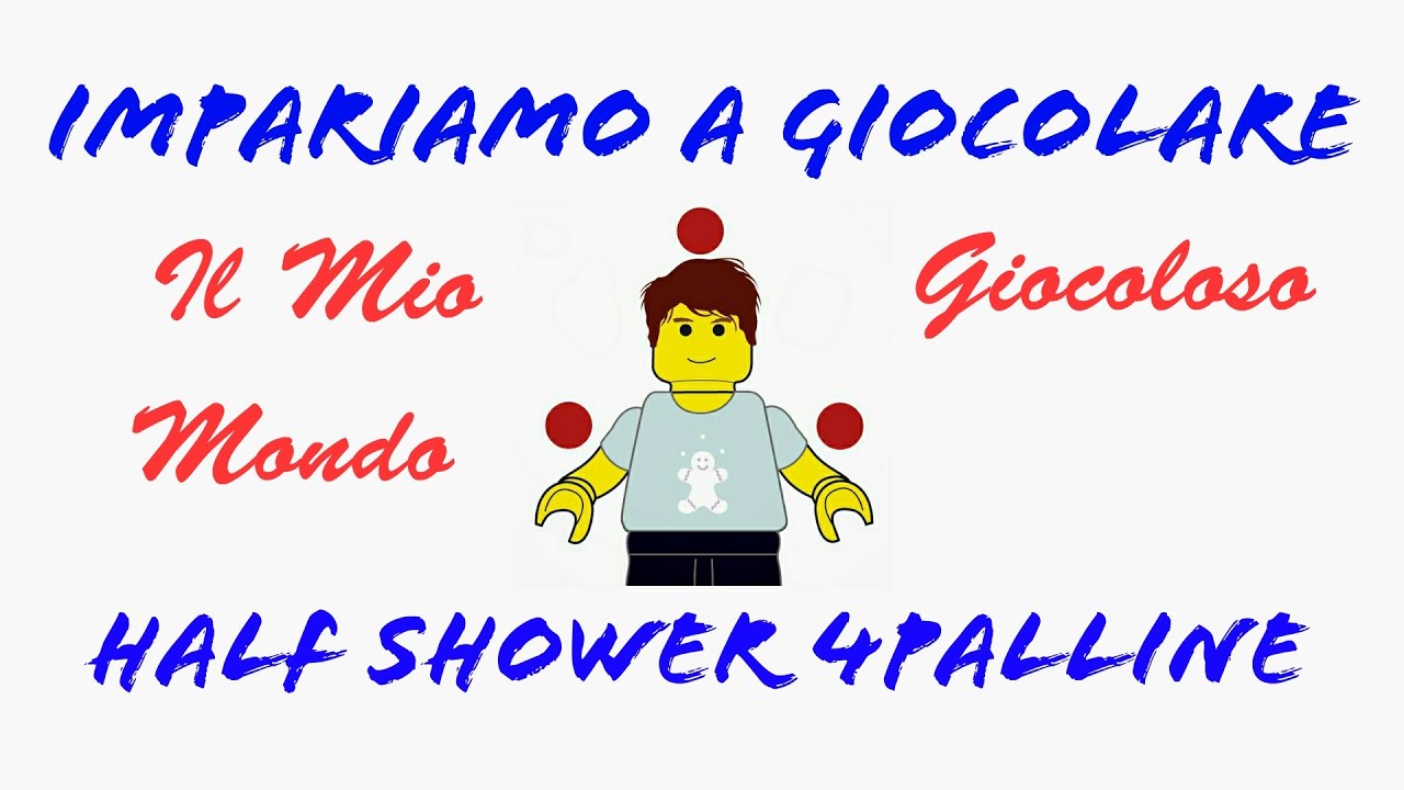 Lezione di giocoleria 14 -half shower 4 palline