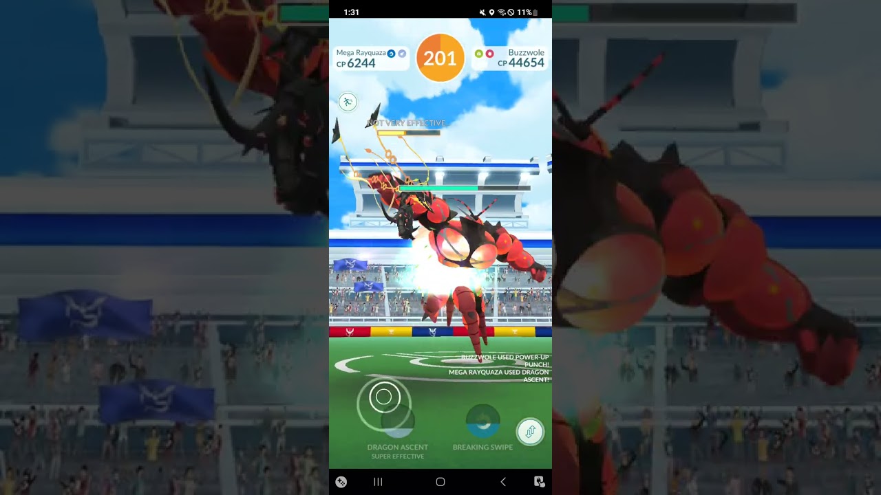 Buzzwole Solo (No Weather Boost, Mega Rayquaza Only, 62 Seconds Left)