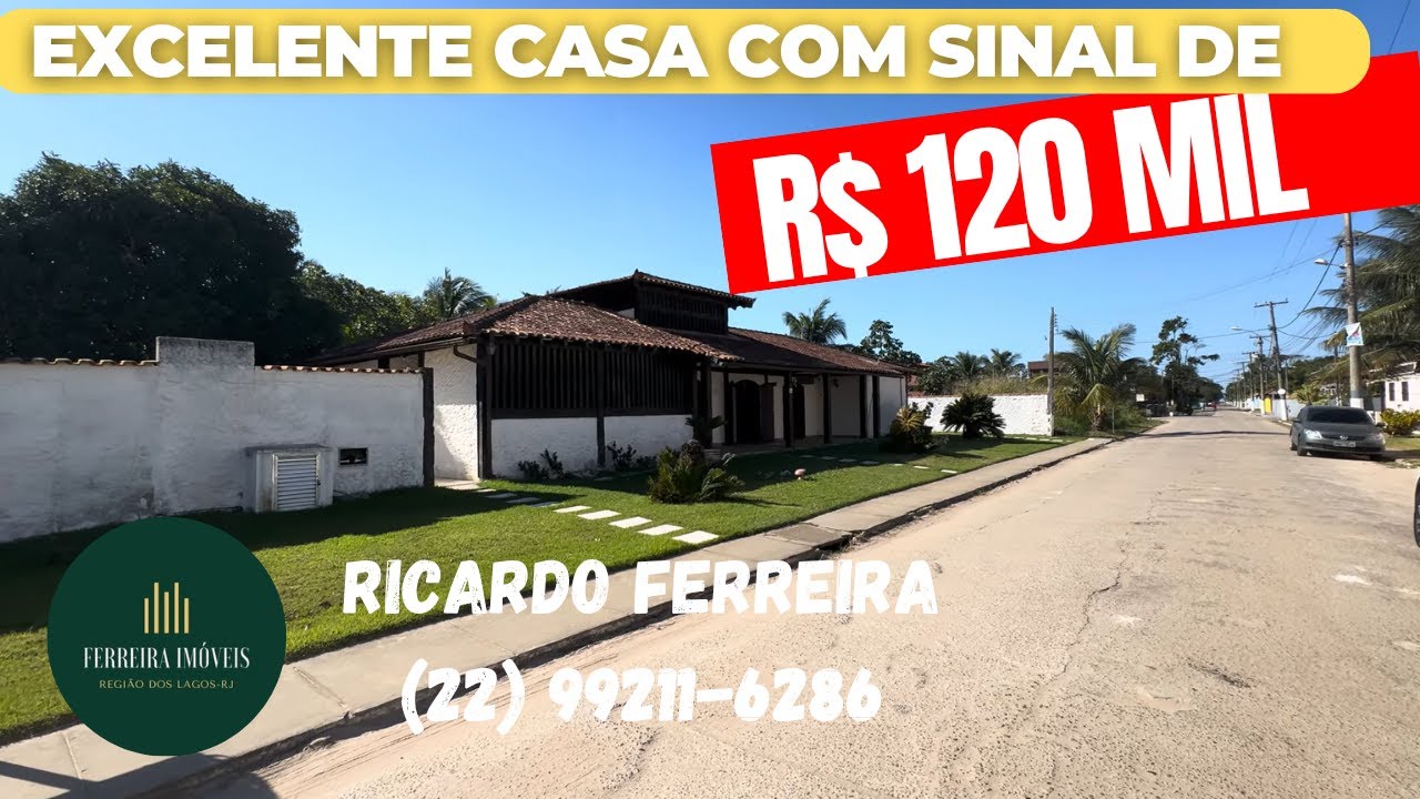 Vendo casa legalizada no Cond. Florestinha, 900m da praia, sinal R$ 120 mil pela Caixa