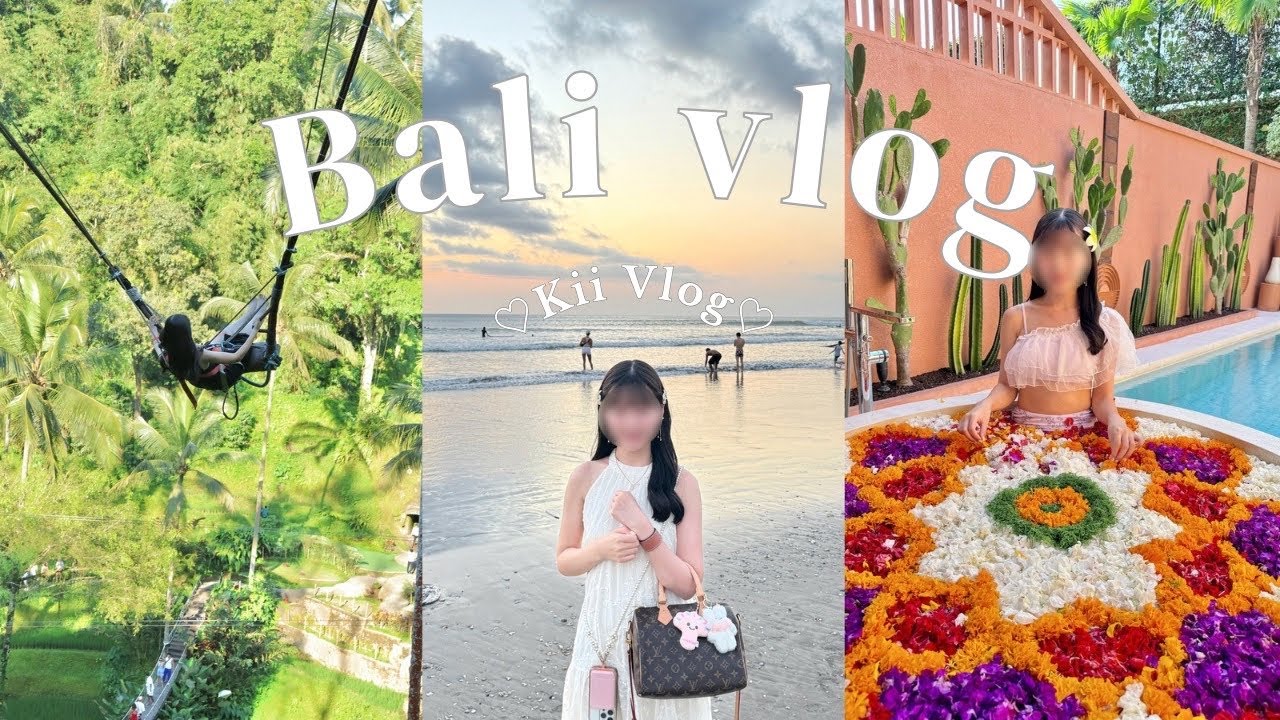 〔バリvlog〕3泊5日のバリ旅行🇮🇩グルメと観光を楽しみヴィラでのんびり🌼｜ウブド日帰り,スミニャック観光,クタビーチ🏖️,沐浴,カフェ🍰｜社会人の日常,都内OLの日常,TripVlog,バリ島旅行