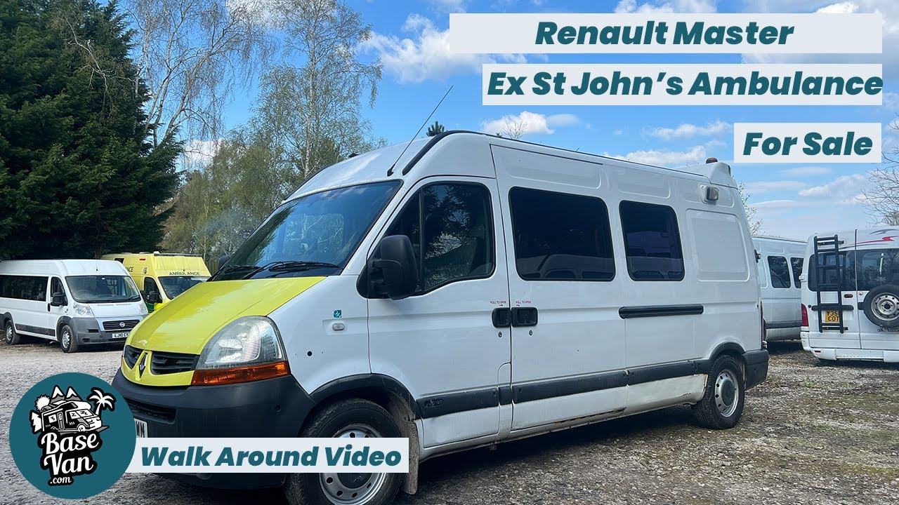 Renault Master St John’s Ambulance, higher mileage but clean great value example.