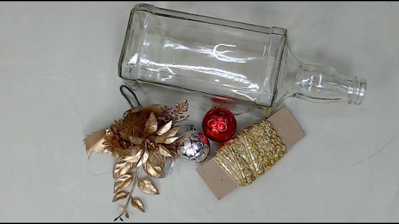 IDEIA De Decoração NATALINA - Com Garrafa