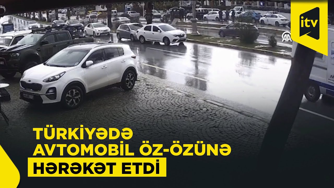 Park əyləci &ccedil;əkilməyən avtomobil qəza t&ouml;rətdi