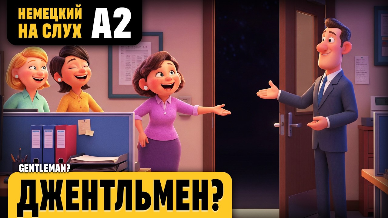 Джентльмен? Весёлый рассказ (уровень А2). Немецкий на слух.