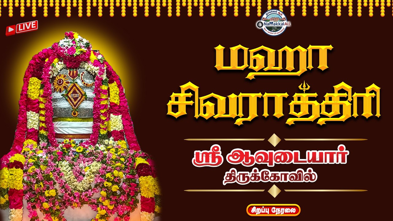 🔴LIVE: மஹா சிவராத்திரி | ஆவுடையார் கோவில் மஹா அபிஷேக தரிசனம்  #mahasivaratri2026 #namakkalall