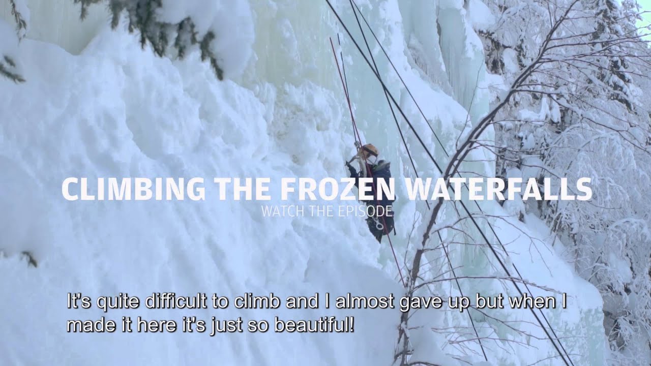Polar Night Magic Stage 15 Ice climbing in Korouoma
