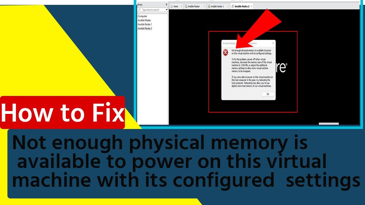 Not enough physical memory is available to power on this virtual machine with its configured setting