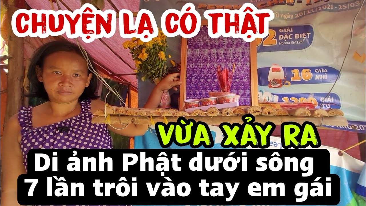 Kỳ lạ ảnh Phật dưới sông trôi vào tay người phụ nữ sống căn chòi giữa đồng 7 ngày liên tiếp