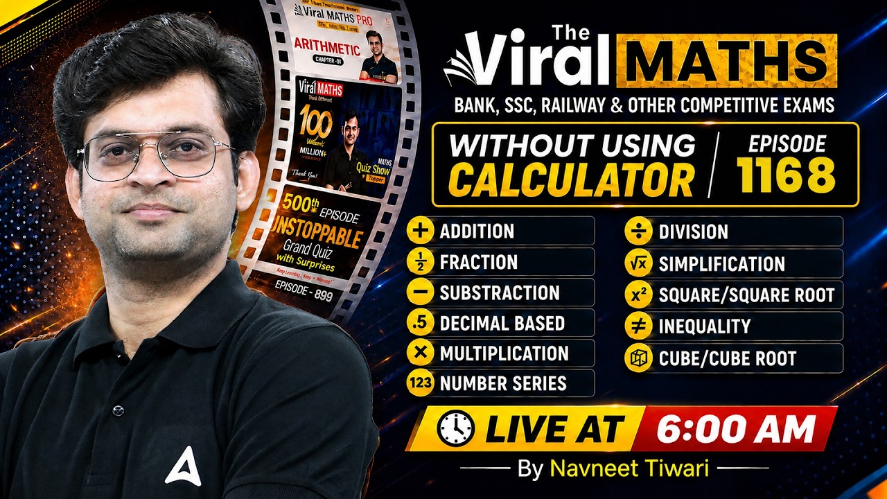 Viral Maths 1168 | Without Calculator | Complete Maths Tricks for Bank, SSC & Railway