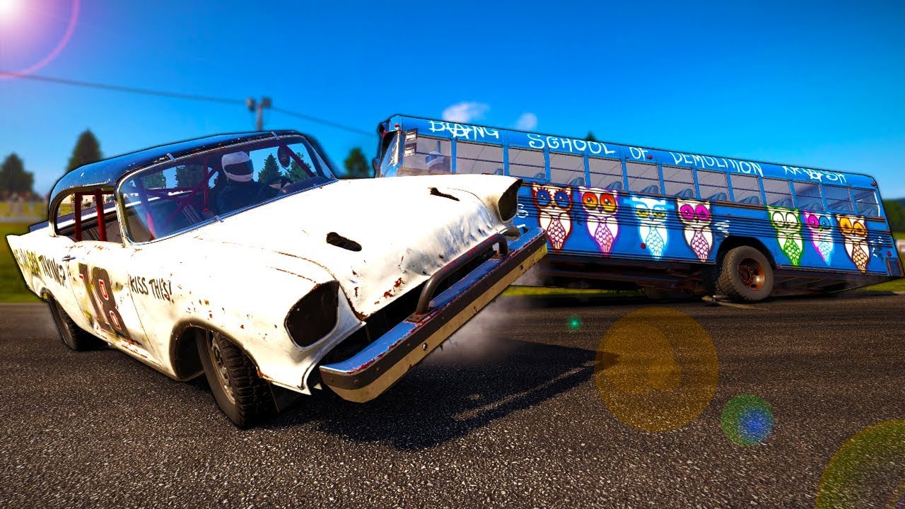 OB & I Got Trolled By Buses in Wreckfest Multiplayer Funny Moments!
