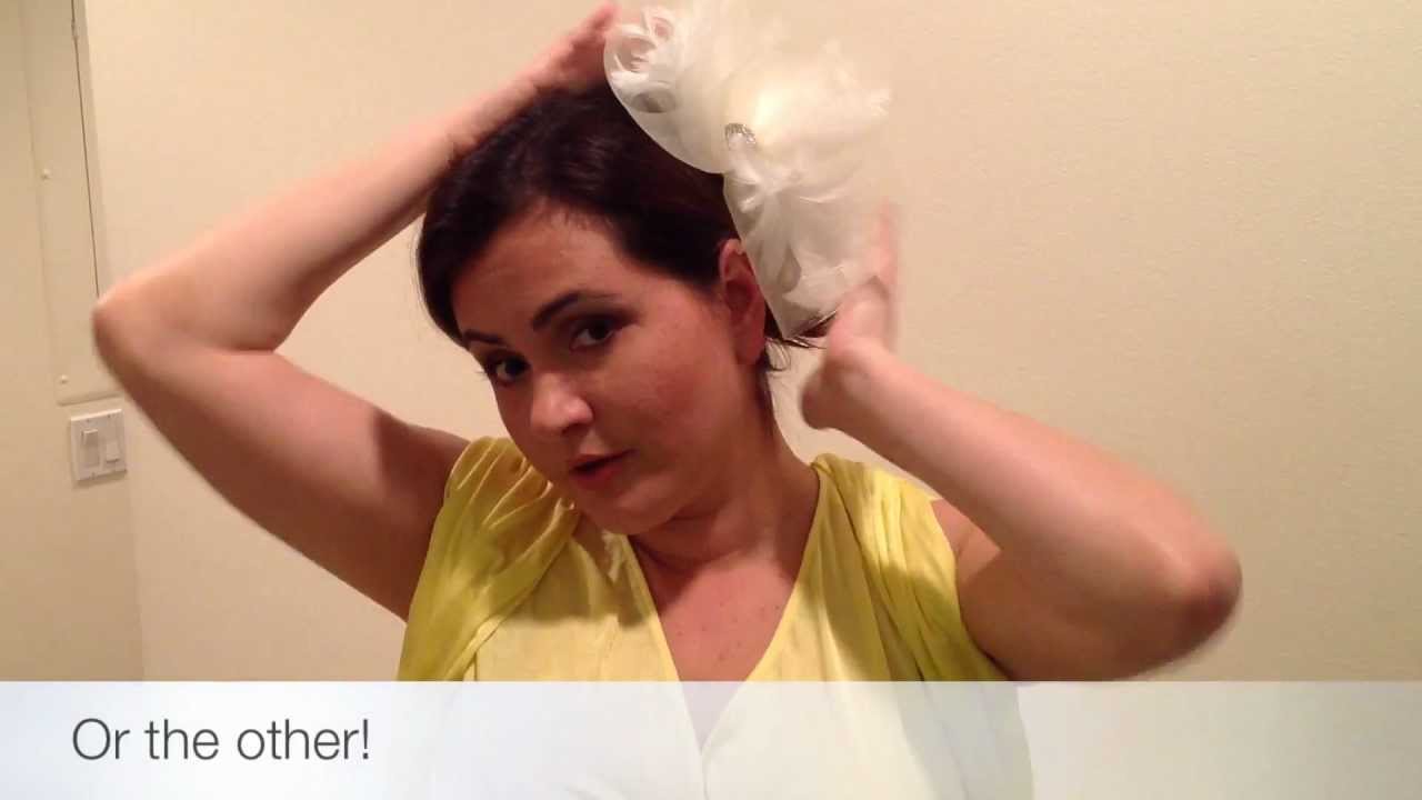 How to wear a MikoFabulous Fascinator: Demonstration with the SHONJRELL