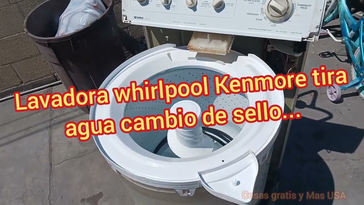 lavadora whirlpool Kenmore tira agua cambio de sello...