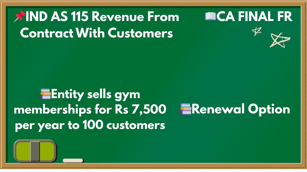 IND AS 115: Entity sells gym memberships for Rs 7,500 per year to 100 customers