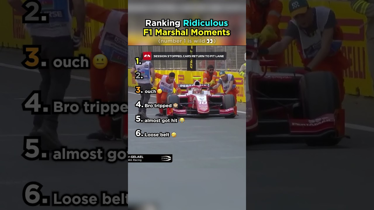 Ranking Ridiculous F1 Marshal Moments 😂