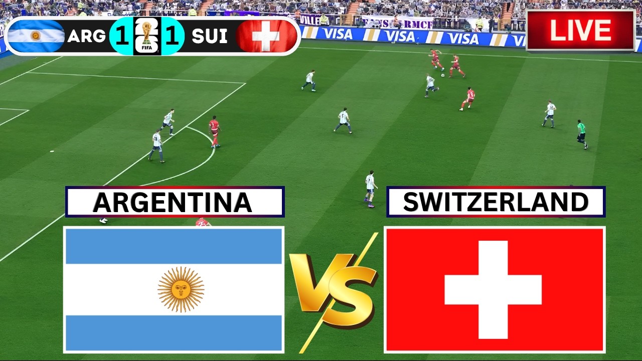 🔴Argentina vs Switzerland Live FIFA World Cup 2026 Live | Football Match Live | Simulation Vido Game