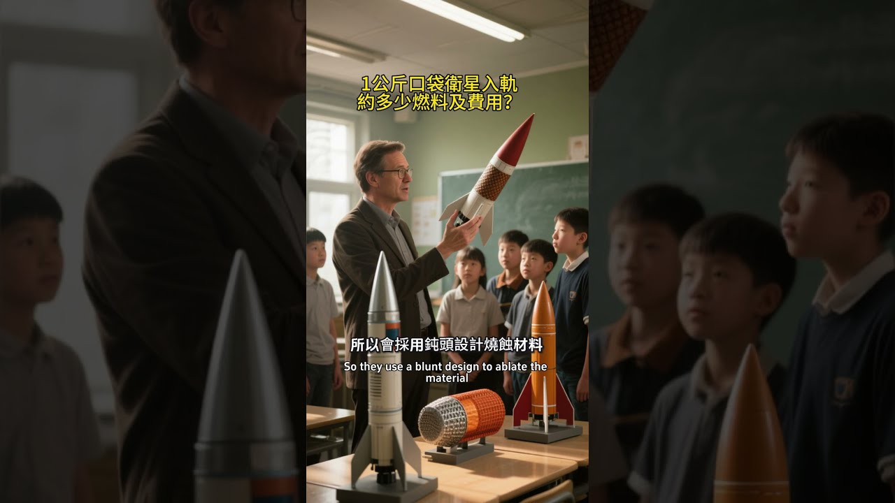 1公斤口袋衛星入軌約多少燃料及費用？ 
