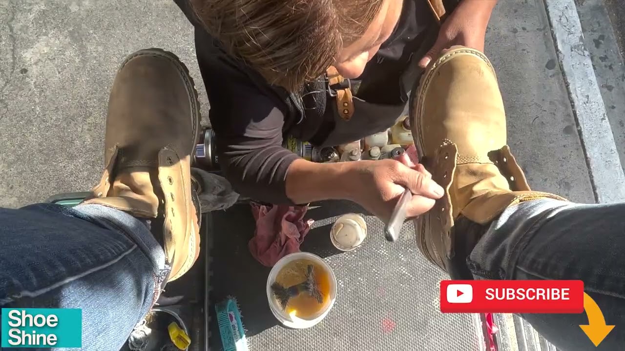 KNIFE on my BOOTS 🔪🧼🔪 ASMR Shoe Shine SUEDE Shoes
