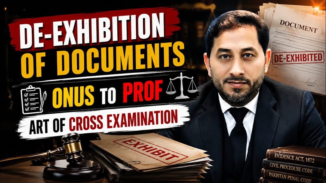 De-Exhibition of Documents, Live arguments, CPC, Evidence Act, Documentary evidence