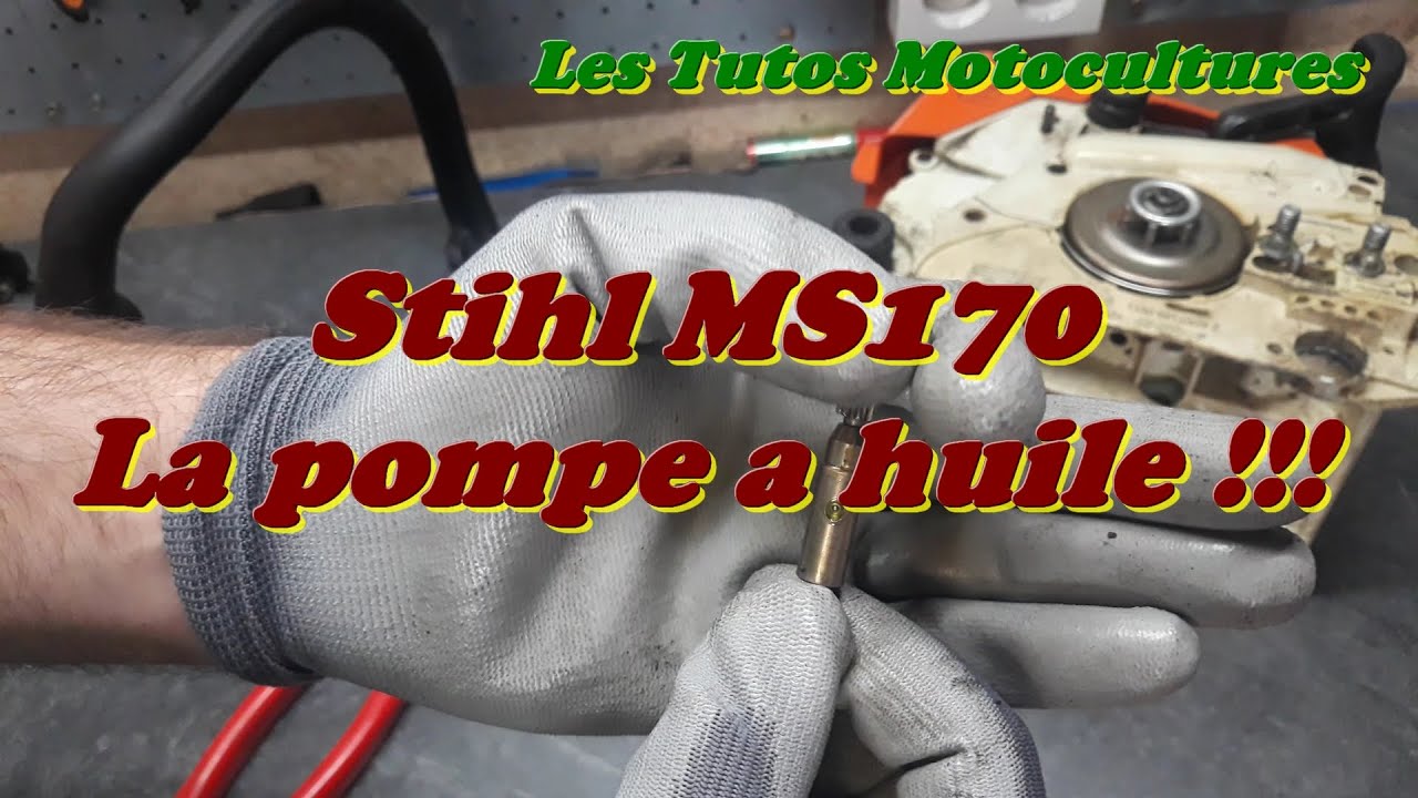 Stihl Ms170 , Problème de graissage ? Démontage pompe a huile