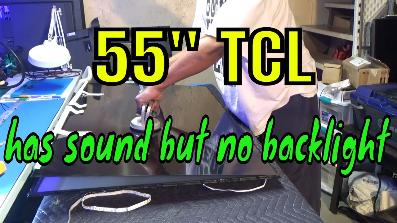 TCL 55s405 tv STUCK SCREEN removal for Led Backlight replacement.