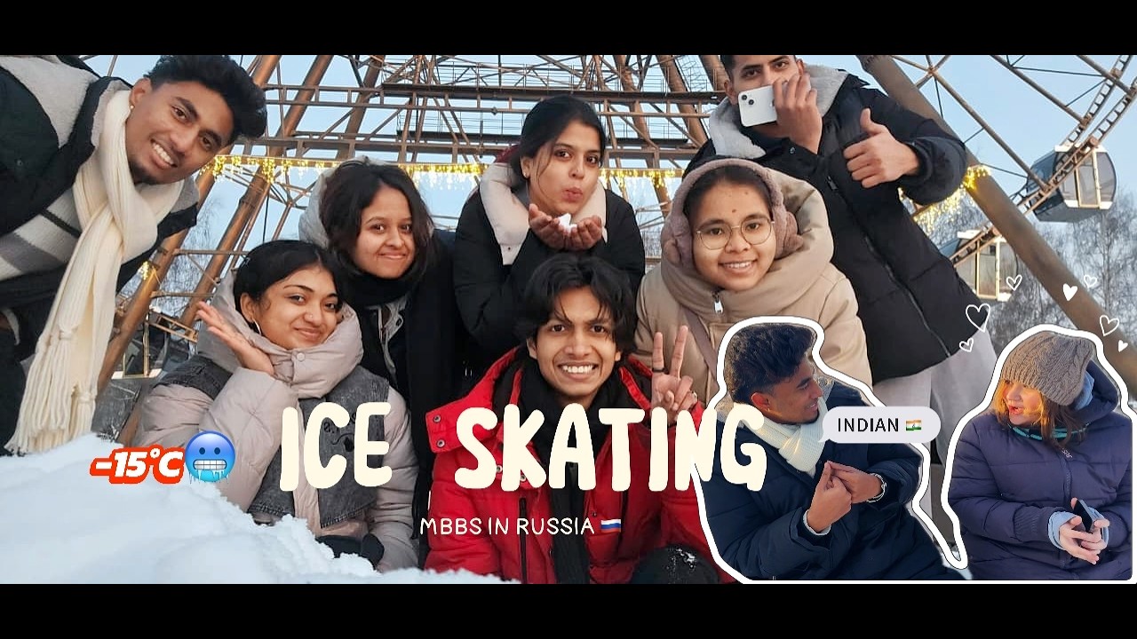ICE SKATING IN RUSSIA 🇷🇺 RUSSIAN LOVE 🇮🇳/MBBS IN SIBERIA#mbbsabroad  #mbbsinrussia #russia #russian 
