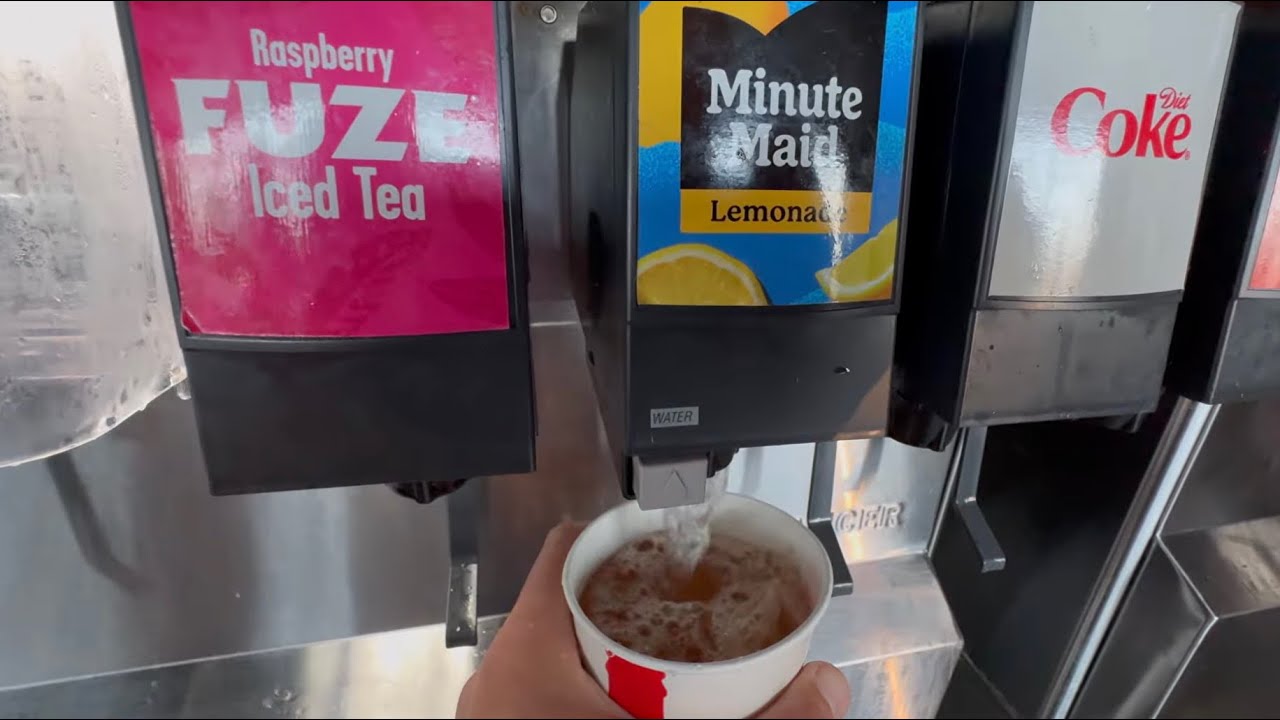 Getting Refills Soda Drinks at Soda Fountain Machine Collection ASMR POV 7-Up Coke Sprite Root Beer