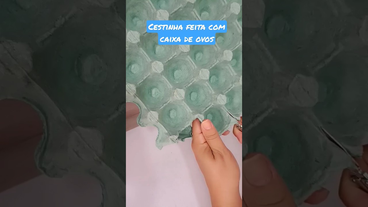 CESTINHA FEITA COM CAIXA DE OVOS! V&iacute;deo completo link na descri&ccedil;&atilde;o#pascoa #lembrancinhas