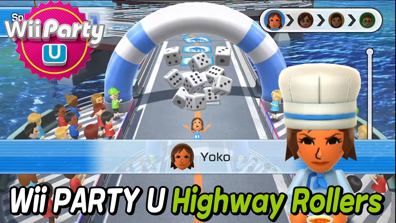 Wii Party U - Highway Rollers (Expert com) Yoko Vs Sophia Vs Skip Vs Xixi | AlexGamingTV