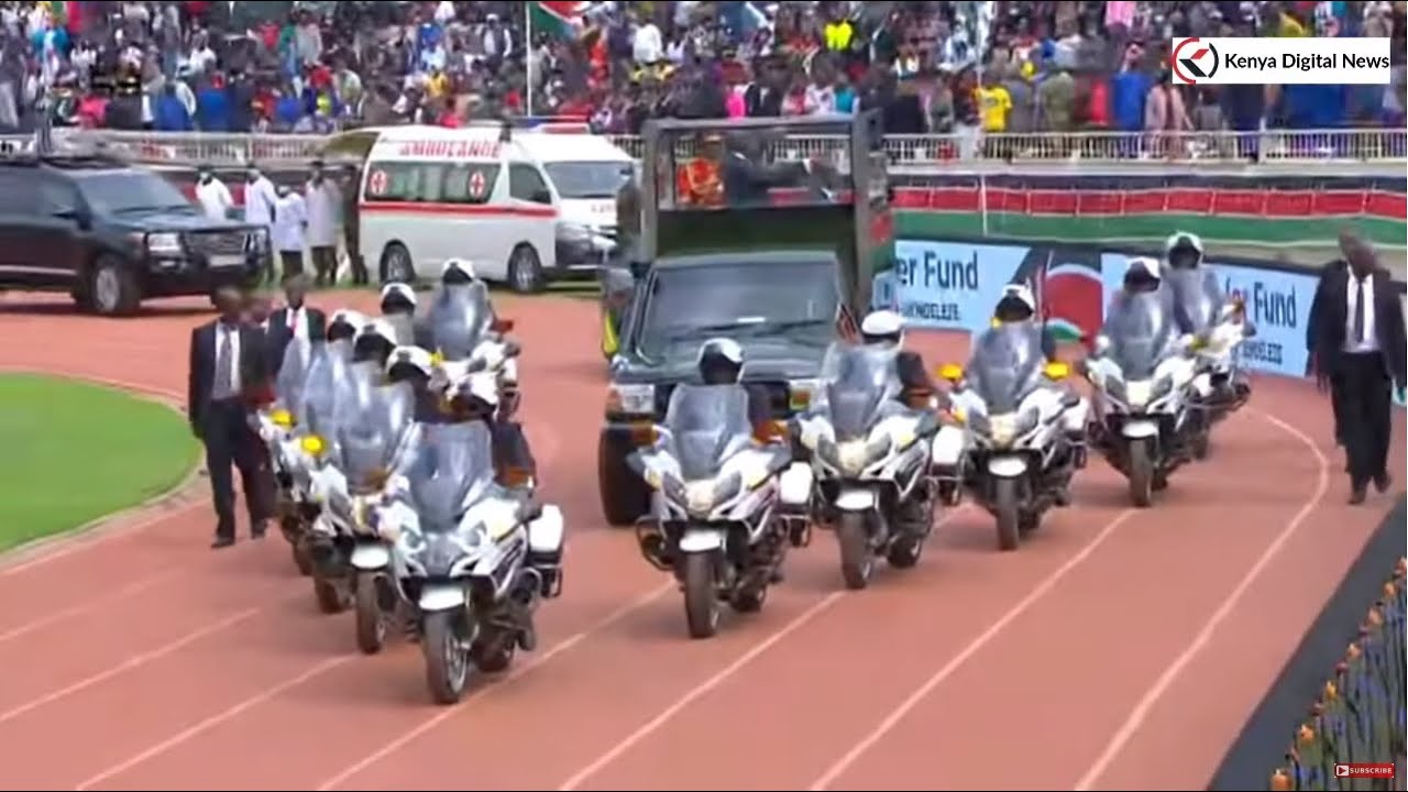 President Ruto arrives at Nyayo Stadium for Jamhuri Day 2022 celebrations!!