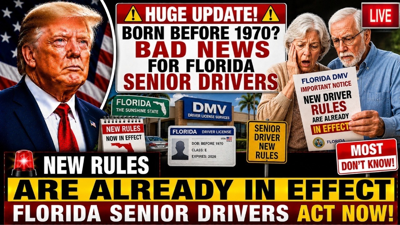 ❌ BORN BEFORE 1970? BAD NEWS FOR FLORIDA SENIOR DRIVERS &mdash; NEW RULES ARE ALREADY IN EFFECT