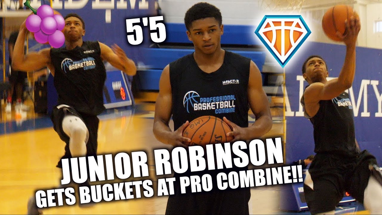 SHORTEST NBA DRAFT PROSPECT (5'5) GETS BUCKETS!! | Junior Robinson PBC Highlights