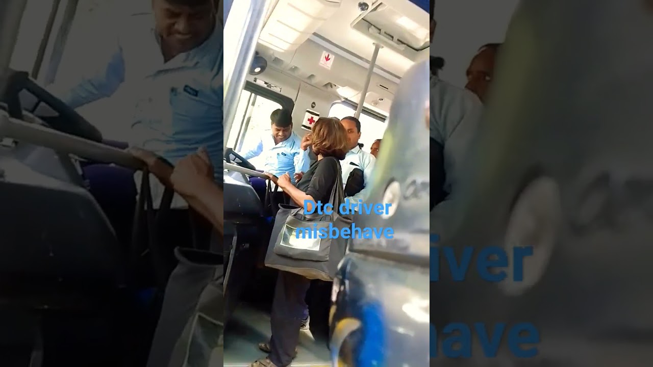 Dtc bus driver misbehave #dtcbuses #delhi#viralshorts