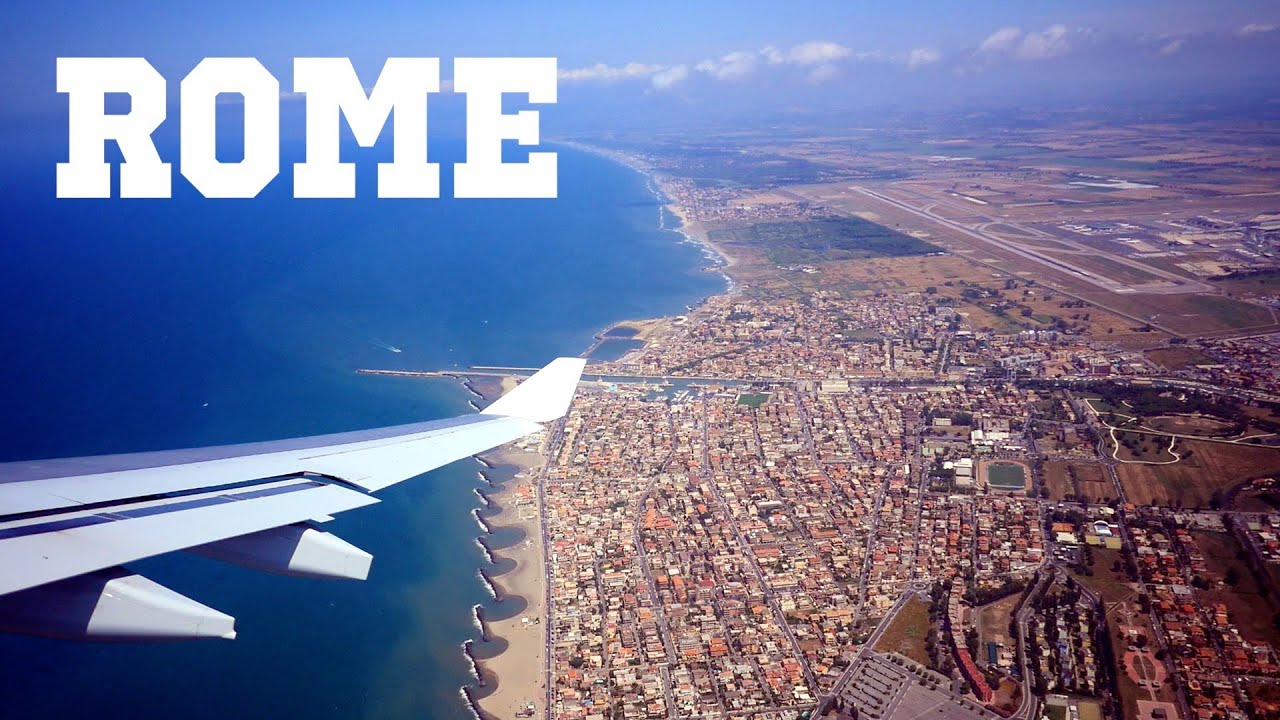 Airplane Takeoff from Rome Italy (FCO) HD
